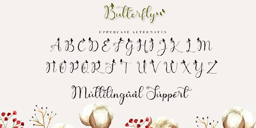 Cute Butterfly font