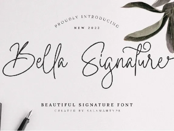 Bella Signature font