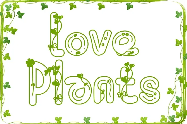 Love Plants font