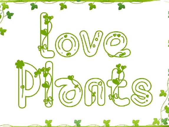 Love Plants font