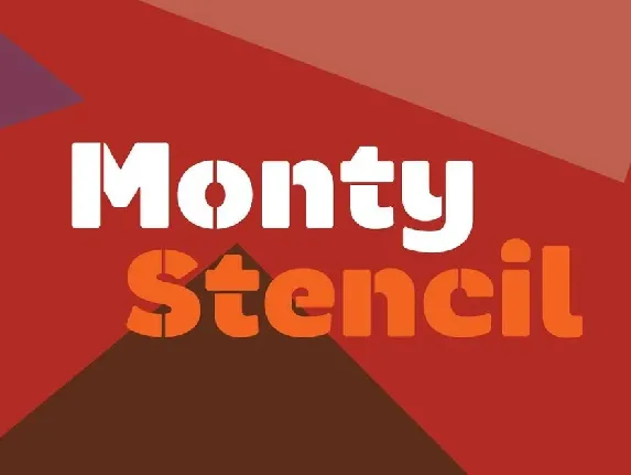 Monty Stencil font