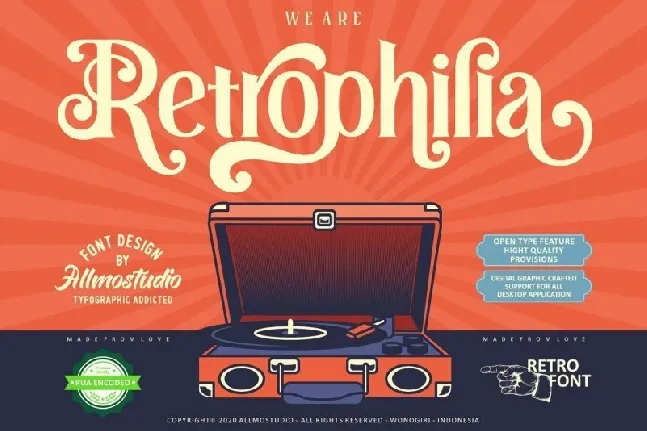 Retrophilia Bold Serif font