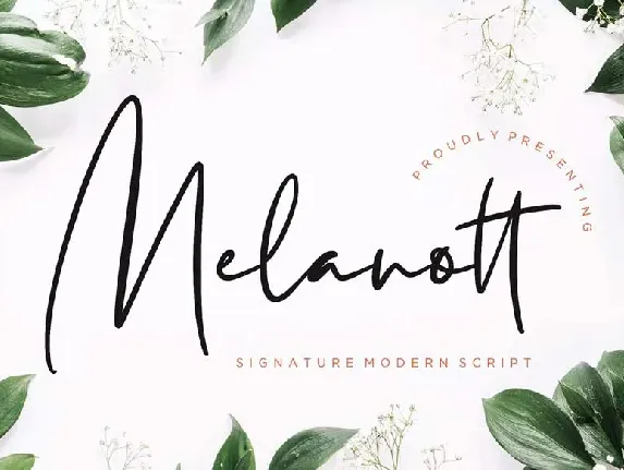 Melanott Modern Signature font