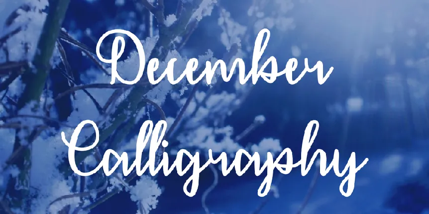 December Calligraphy font