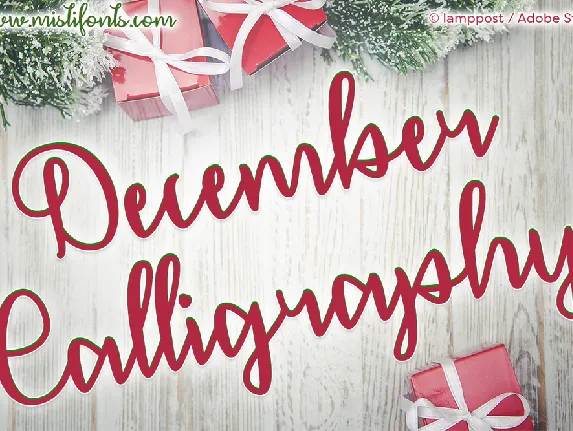 December Calligraphy font