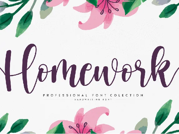 Homework font