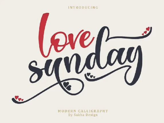 Love Sunday - Personal Use font