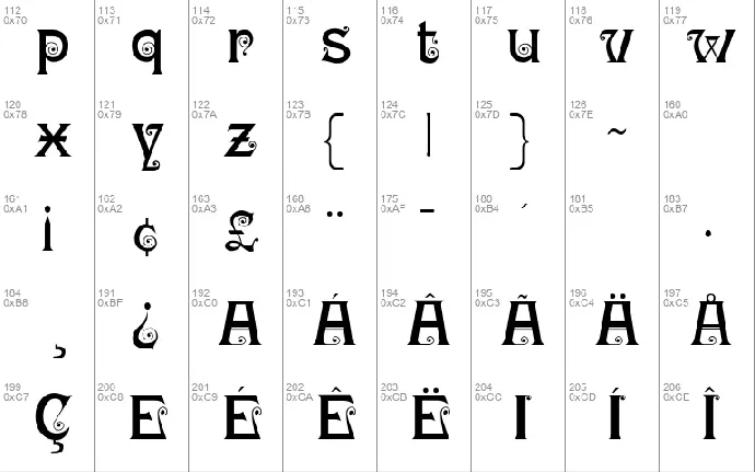 Ringlet font