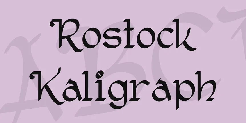 Rostock Kaligraph font