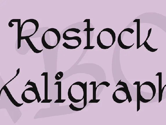 Rostock Kaligraph font