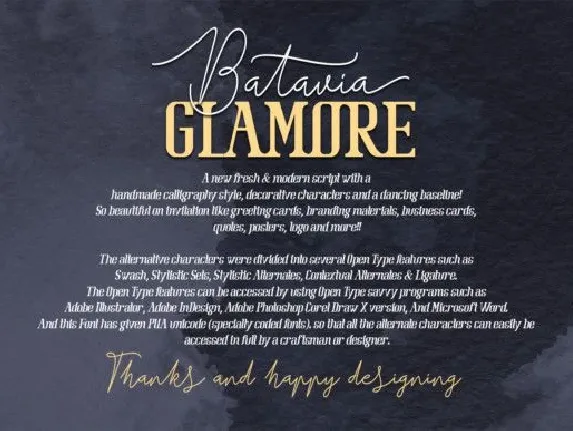 Batavia Glamore Duo font