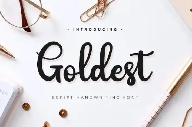 Goldest Script font