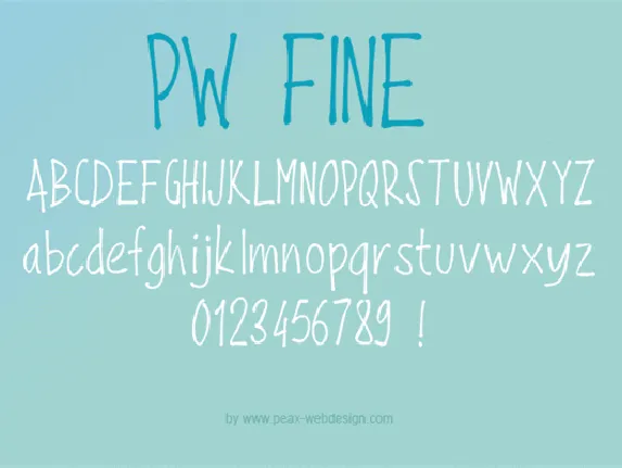 PW Fine font