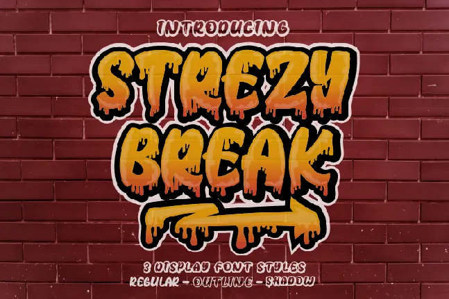 Strezy Break Outline font