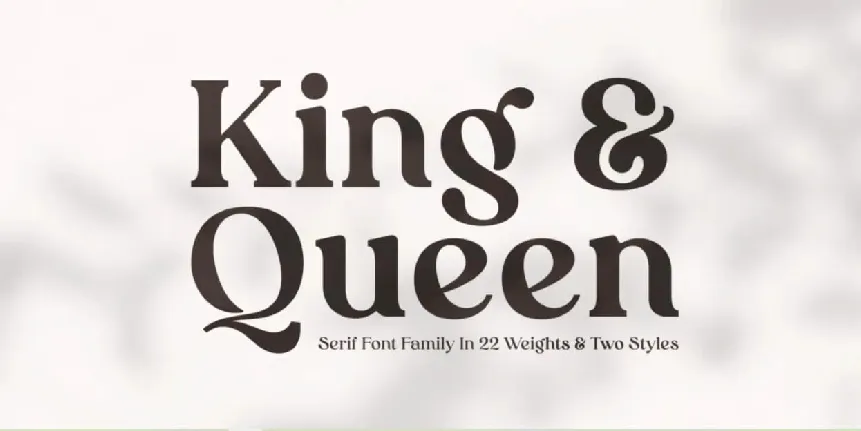 King and Queen font