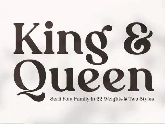 King and Queen font