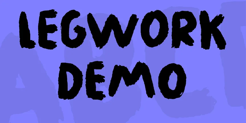 Legwork DEMO font