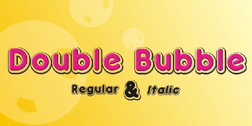 Doubleâ€¢Bubble Shadow font