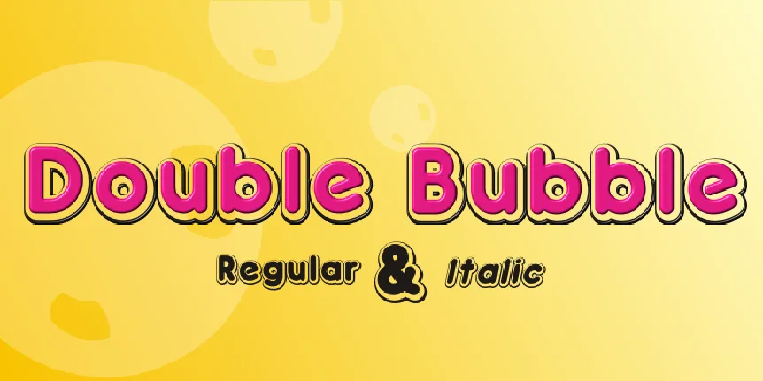 Doubleâ€¢Bubble Shadow font