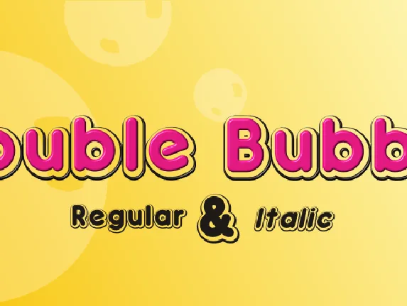 Doubleâ€¢Bubble Shadow font