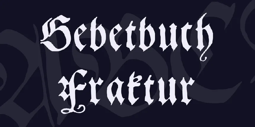 Gebetbuch Fraktur font