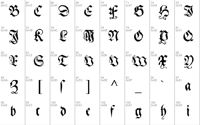 Gebetbuch Fraktur font