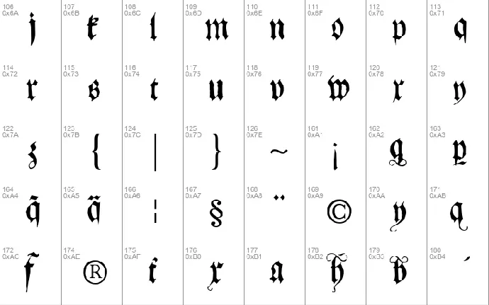 Gebetbuch Fraktur font