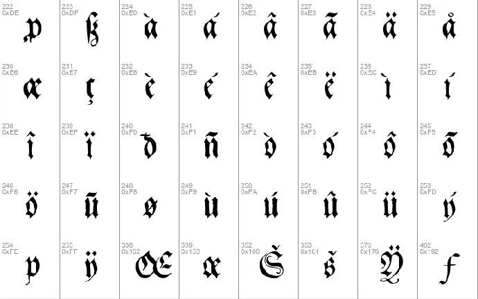 Gebetbuch Fraktur font