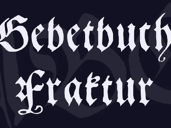 Gebetbuch Fraktur font