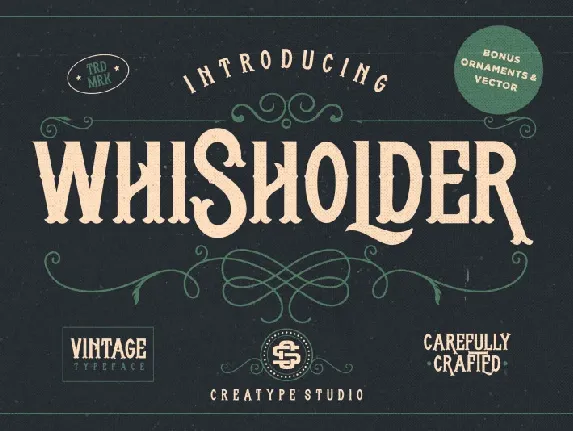 Whisholder Vintage Retro font