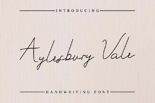 Aylesbury Vale Handwritting font