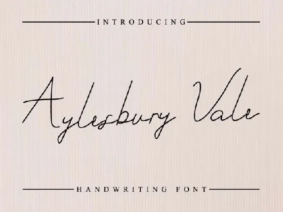 Aylesbury Vale Handwritting font