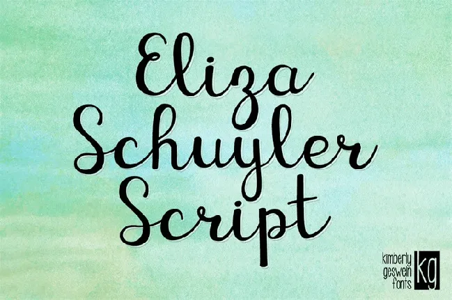 KG Eliza Schuyler Script font