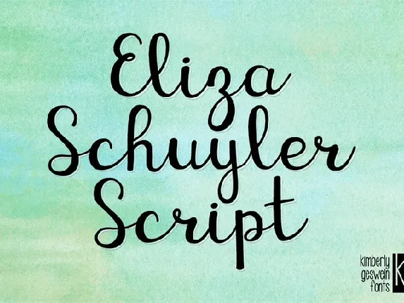 KG Eliza Schuyler Script font