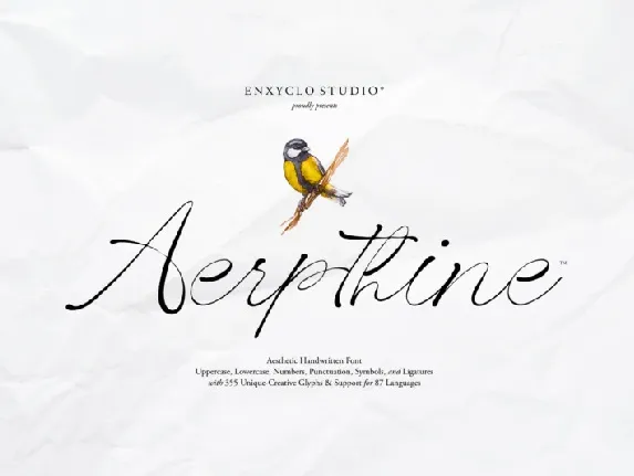 Aerpthine Script font