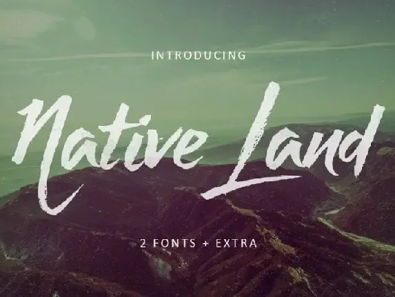 Native Land Brush font