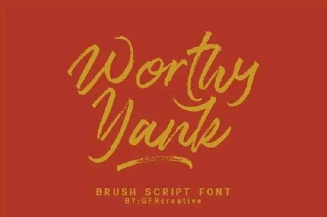 Worthy Yank font