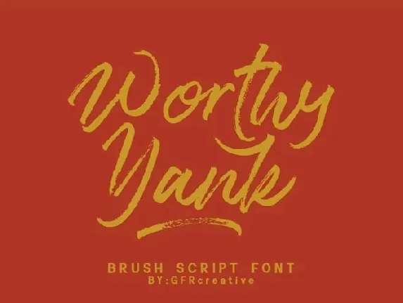 Worthy Yank font