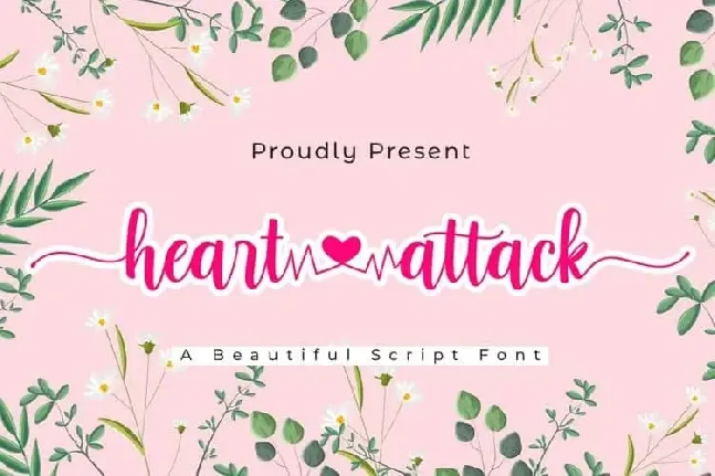 Heart Attack Calligraphy font