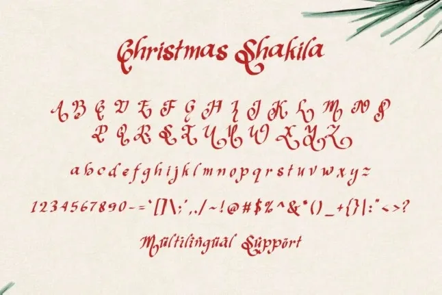 Christmas Shakila font