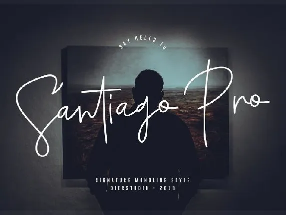 Santiago Pro Signature font