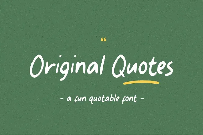 Original Quotes font