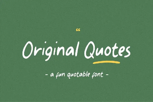 Original Quotes font