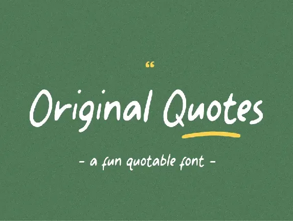 Original Quotes font