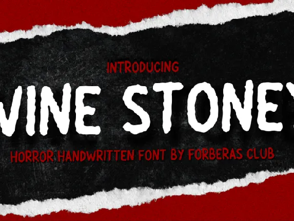 Wine Stoney Demo font