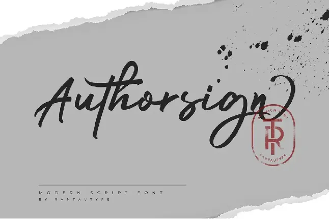 Authorsign font