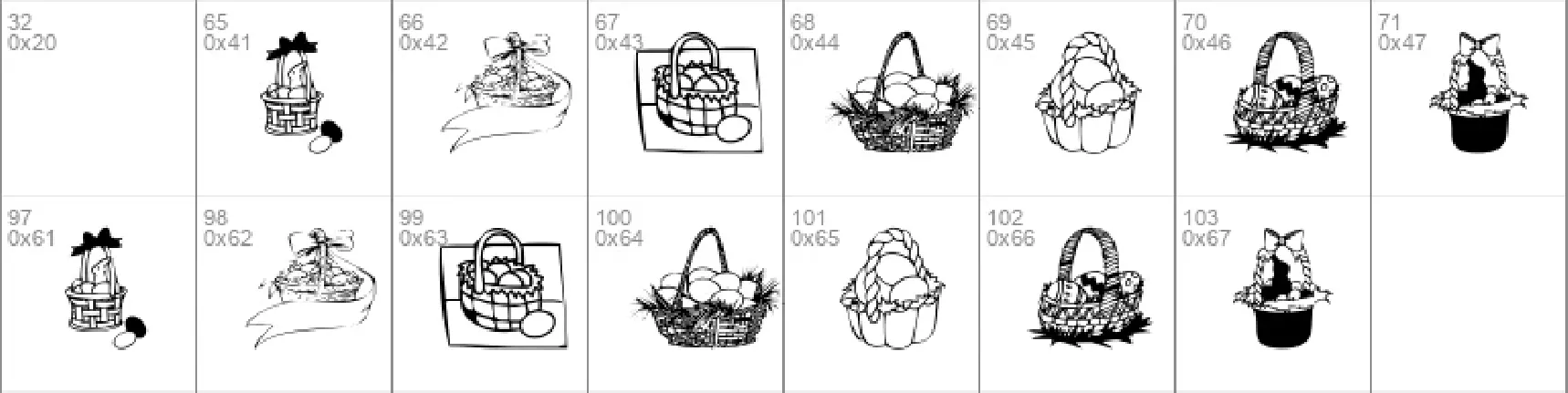 KR Easter Baskets font