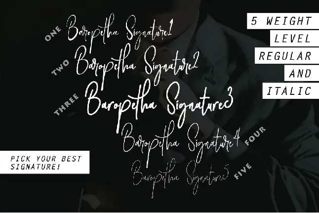 Baropetha Signature Demo font