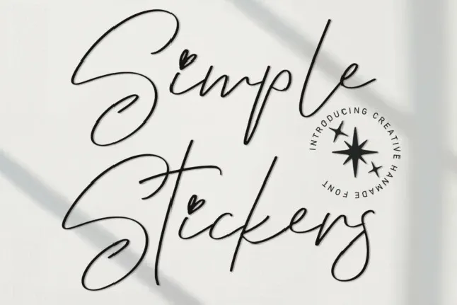 Simple Stickers font