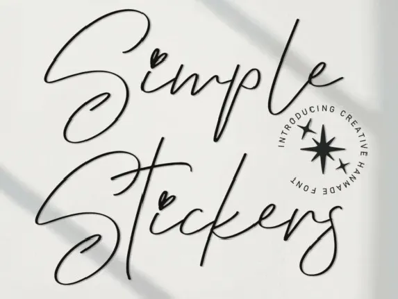 Simple Stickers font